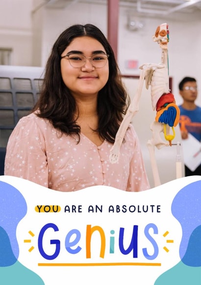 Classic Exams/Graduation Card - Absolute Genius created by Joanne Hawker