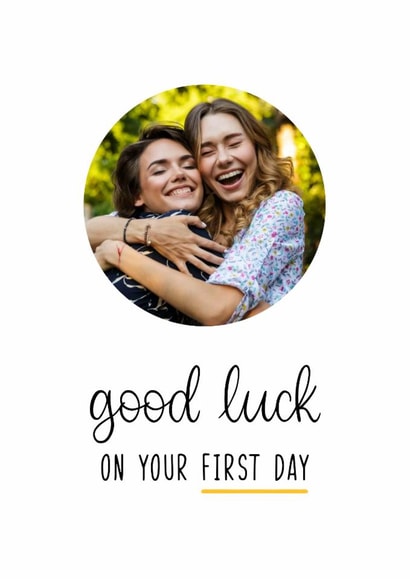 Good Luck - First Day - Card For Loved One created by Kalm Lettering