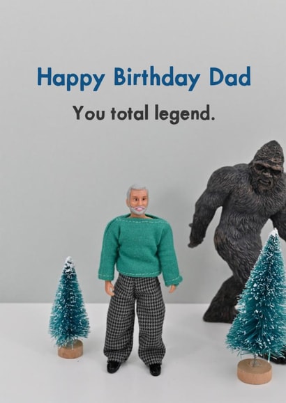 Fun Birthday Card - For Dad - You Legend created by Bold & Bright Cards