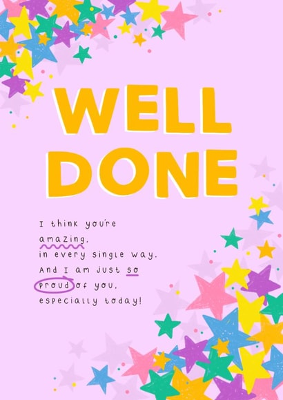 Classic Congratulations Card - Well Done - So Proud created by Jessica Rachel Sharp