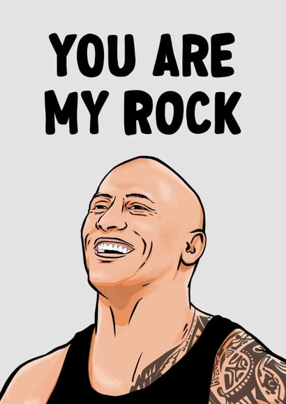 Punny Anniversary Card - You Are My Rock - The Rock created by ZB CREATIVE