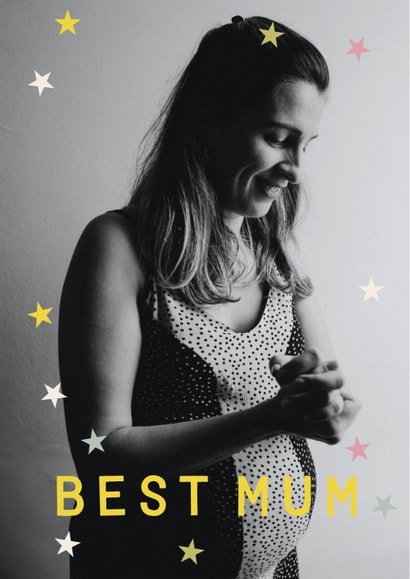 Classic Birthday Card - Best Mum - Stars created by AniSomi