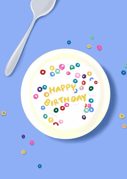 Classic Birthday Card - Cereal created by Fi Moszoro