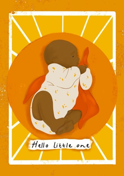 Cute New Baby Card - Hello Little One created by Fi Moszoro