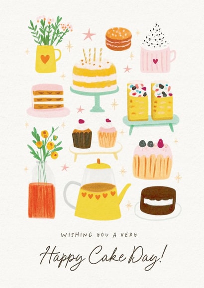 Classic Birthday Card - Happy Cake Day created by Nicky Laatz