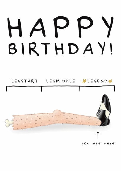 Funny Birthday Card - Dance Shoe Legend created by Larry the Match