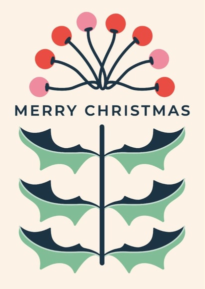 Arty Christmas Card - Holly And Berries created by Taya Cosgrove