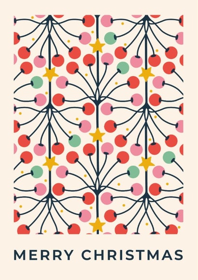 Arty Christmas Card - Retro Festive Berries created by Taya Cosgrove