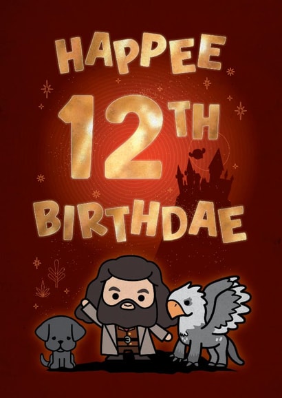 Cute Birthday Card - 12th - Harry Potter created by Cardology