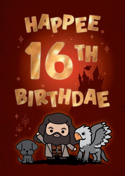 Cute Birthday Card - 16th - Harry Potter created by Cardology