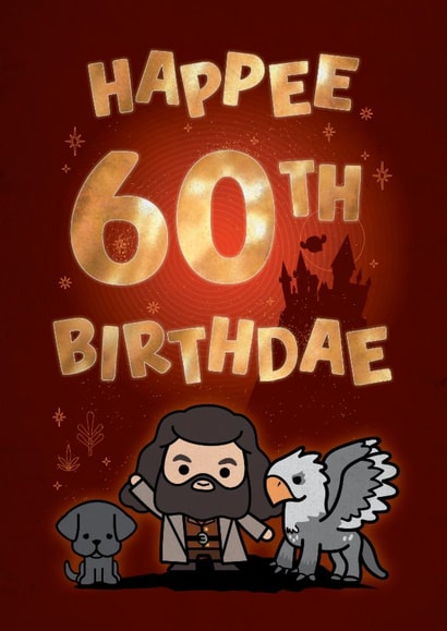 Cute Birthday Card - 60th - Harry Potter created by Cardology