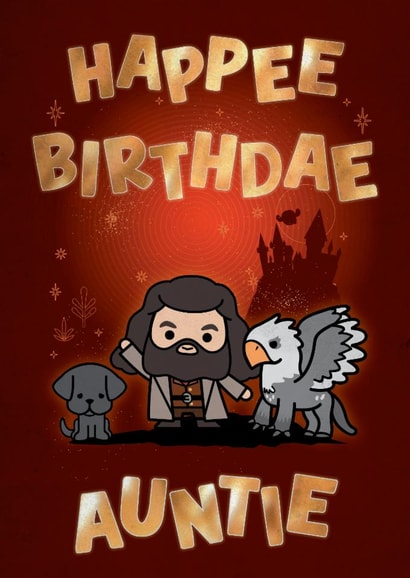 Cute Birthday Card - For Auntie - Harry Potter created by Cardology