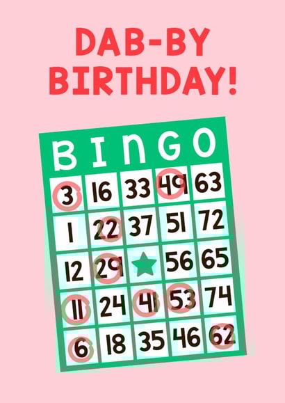 Funny Birthday Card - Bingo Card created by Of Life & Lemons Ltd.