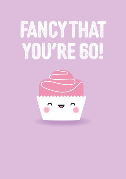 Cute Birthday Card - 60th - Cupcake created by Pango Productions