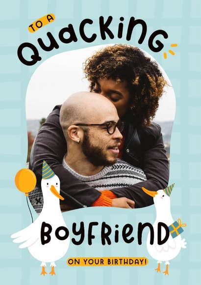 Cute Birthday Card - For Boyfriend - Ducks created by Joanne Hawker