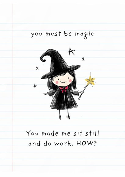 Cute Thank You Card - For Teacher - You Must Be Magic created by Charlotte Moore