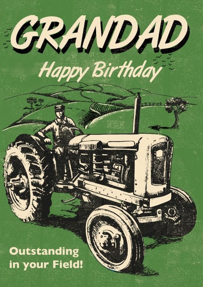 Classic Birthday Card - For Grandad - Tractor created by Rocket68