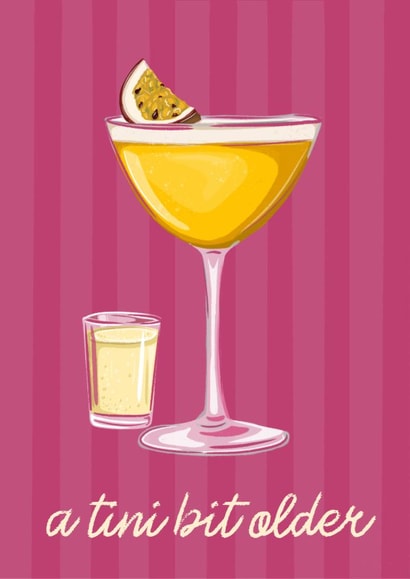 Classic Birthday Card - Pornstar Martini Cocktail created by byRosybum