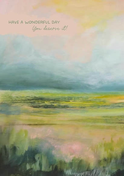 Arty Birthday Card - Landscape Painting created by Heidi Clawson Art