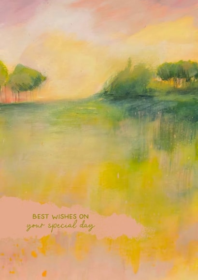 Arty Birthday Card - Sunset Landscape created by Heidi Clawson Art