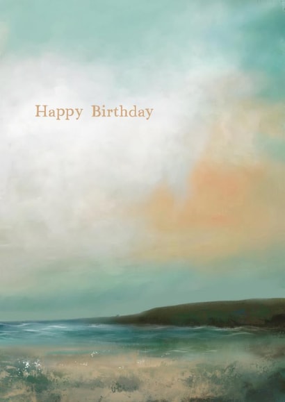 Arty Birthday Card - Beach Landscape created by Heidi Clawson Art