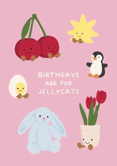 Cute Birthday Card - Jellycats created by Ella Goddard