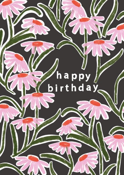 Pretty Birthday Card - Pink Flowers created by Chloë Turner