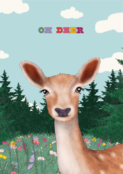 Cute Sorry Card - Oh Deer created by badgerbee design