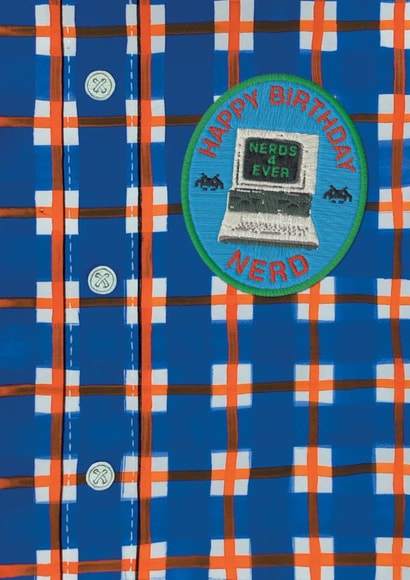 Funny Birthday Card - Computer Nerd - Check Shirt created by OBJECTABLES