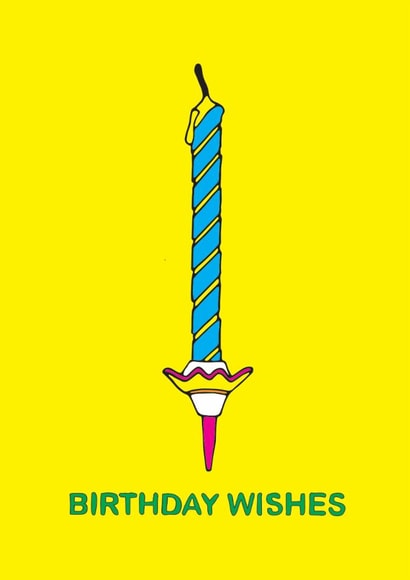 Classic Birthday Card - Birthday Wishes - Candle created by OBJECTABLES