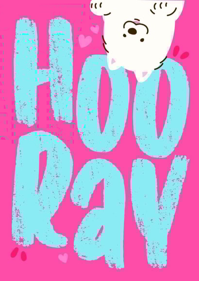 Say hooray with this cute congratulations card for your friend or family member created by Stanley and Dot Studio