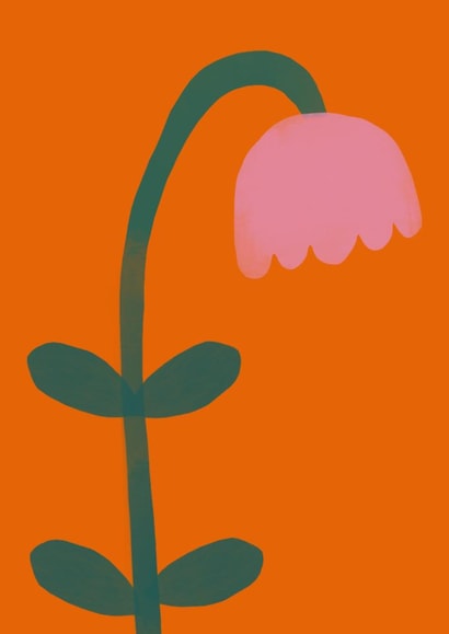 Arty Just Because Card - Pink Tulip created by Fiona Fawcett