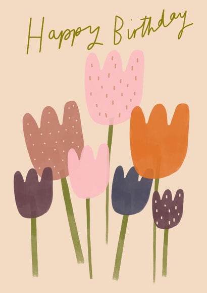 Pretty Birthday Card - Tulips created by Fiona Fawcett