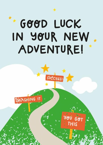 Classic Good Luck Card - New Adventure created by Twisted Haggis