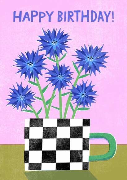Pretty Birthday Card - Cornflowers created by Catherine Pape