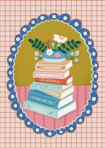Whimsical Birthday Card for Book Lovers created by Donna Moran Designs