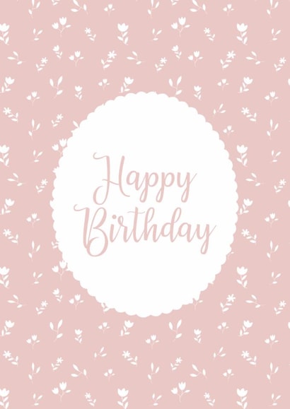 Floral pink Happy Birthday created by Nika Venturini