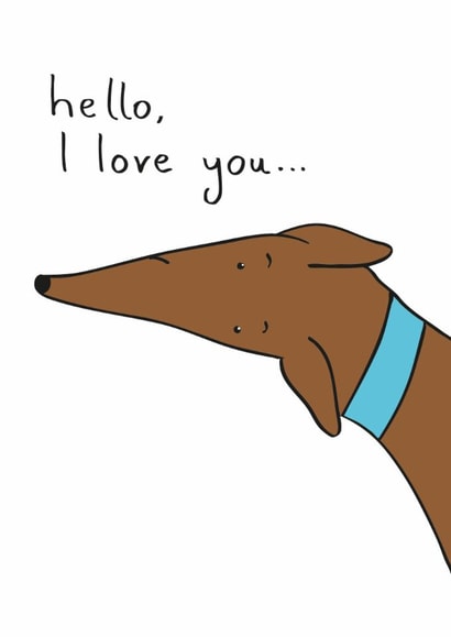Cute Anniversary/Valentine's Day Card - Hello I Love You created by Liz Pengilley