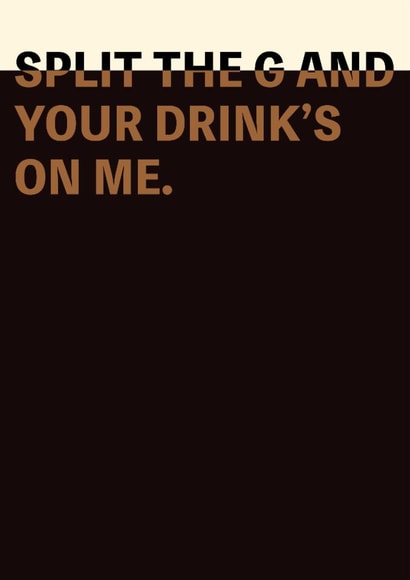 Funny Guinness stout birthday card for him created by Becky Alice