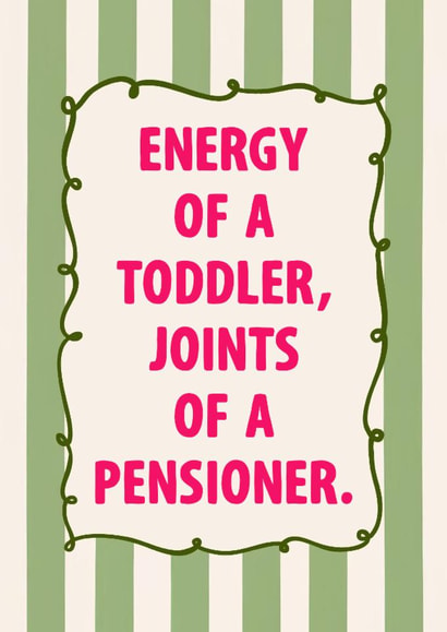 Funny Birthday Card - Joints Of A Pensioner created by Of Life & Lemons Ltd.
