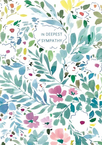 Classic Sympathy Card - Flowers - Deepest Sympathy created by Rebecca Prinn