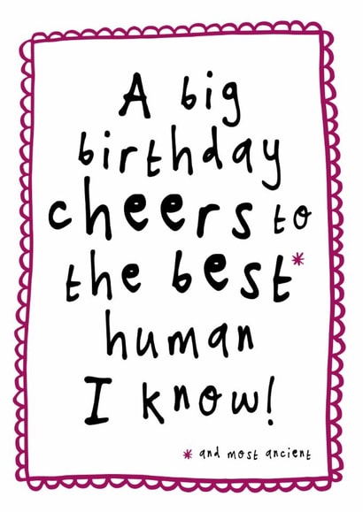 Funny Birthday Card - Best Human Ever created by Bow & Bell
