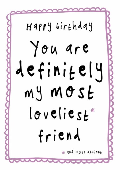 Cheeky Birthday Card - Loveliest Friend created by Bow & Bell