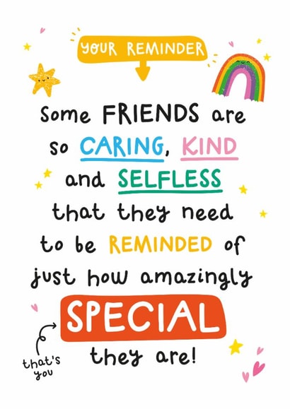 Cute Love & Friendship/Just Because Card - For Friend - Special created by Twisted Haggis