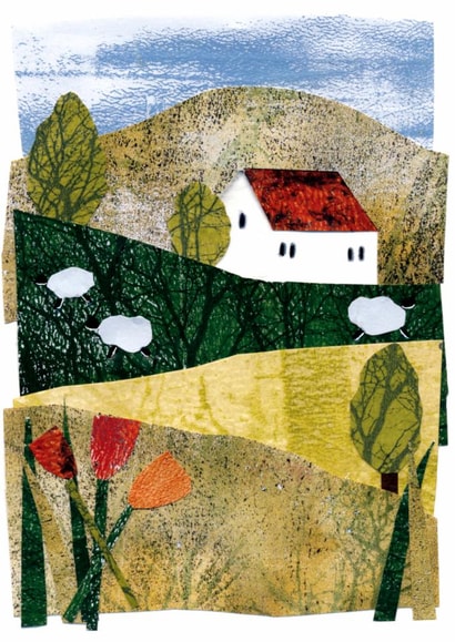 Artistic landscape - Birthday - Anniversary created by Katie Walden Illustration