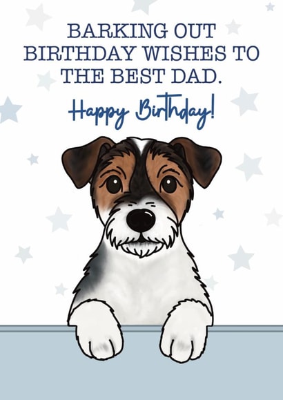 Cute Birthday Card - Jack Russell - For Dog Dad created by Choo Choo 