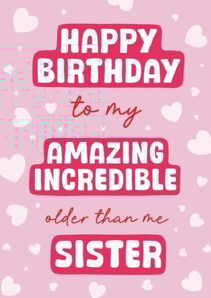 Funny Birthday Card - For Sister - Older created by Stuck Shop Gifts