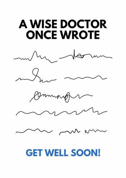 Funny Get Well Card - A Wise Doctor - Prescription created by Sundiva Designs