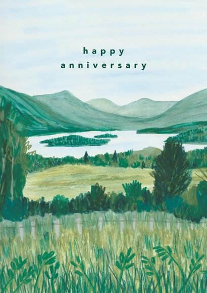 Arty Anniversary Card - Scottish Landscape created by Joy Jen Studio