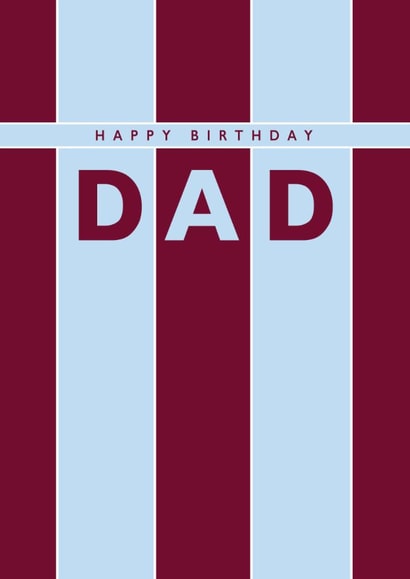 Classic Birthday Card - For Dad - Aston Villa created by Rebecca Prinn